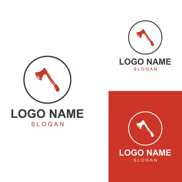 Logotipo Del Hacha Logotipo Del Hacha Con Vector Diseño Concepto — Vector de stock