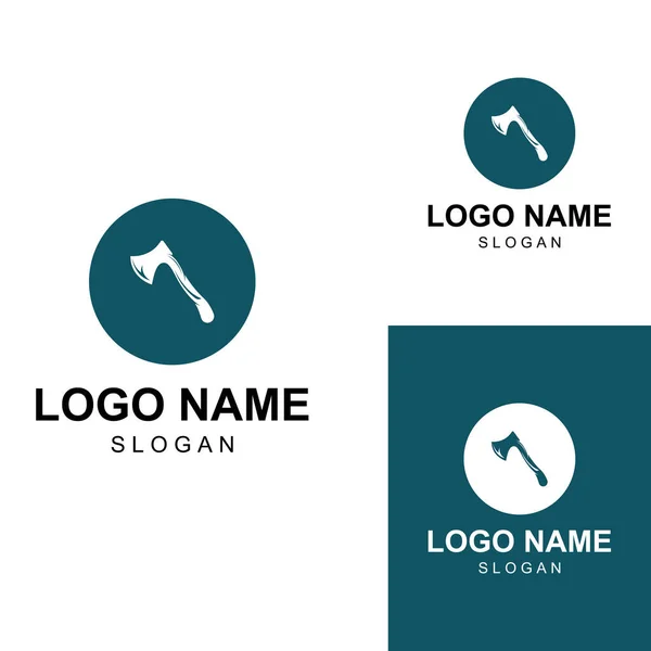 Логотип Топор Топора Вектором Концептуального Дизайна — стоковый вектор