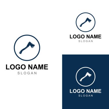 Konsept tasarım vektörlü Axe logosu / baltası logosu.