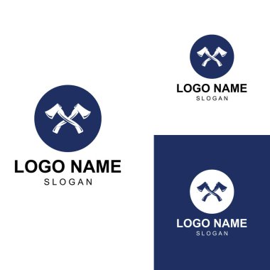 Konsept tasarım vektörlü Axe logosu / baltası logosu.