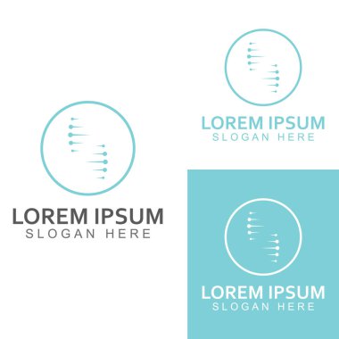 DNA vektör logosu. Modern tıbbi logo, vektör tasarımlı.