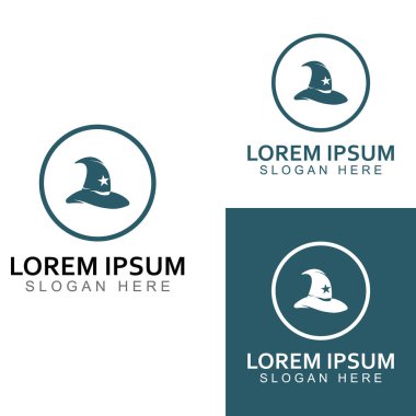 Sihirbaz kapağı logosu. Vektör tasarımı konseptini kullanarak.