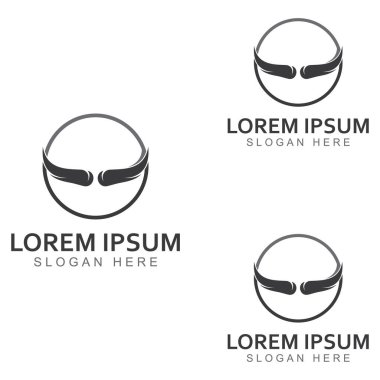 Boğa başlı boynuz logosu. Vektör tasarımı kavramı kullanılıyor.