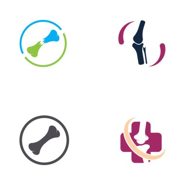 Kemik logosu vektör tasarımı