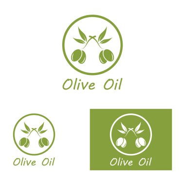 zeytin ikonu vektör çizim şablonu