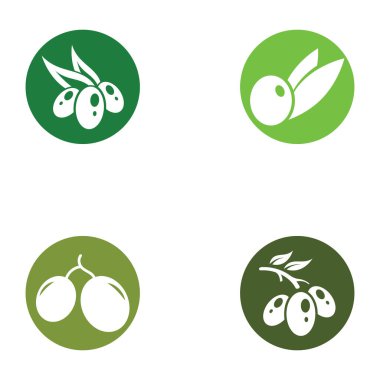 zeytin ikonu vektör çizim şablonu