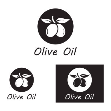 zeytin ikonu vektör çizim şablonu