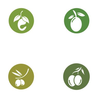 zeytin ikonu vektör çizim şablonu