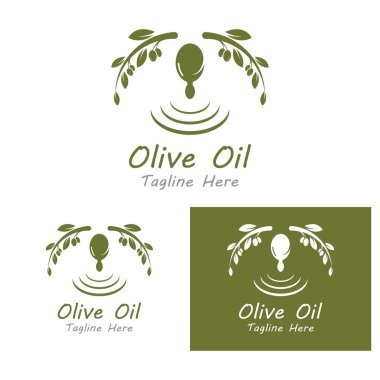 zeytin ikonu vektör çizim şablonu