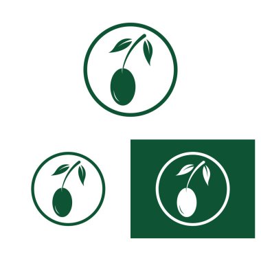 zeytin ikonu vektör çizim şablonu