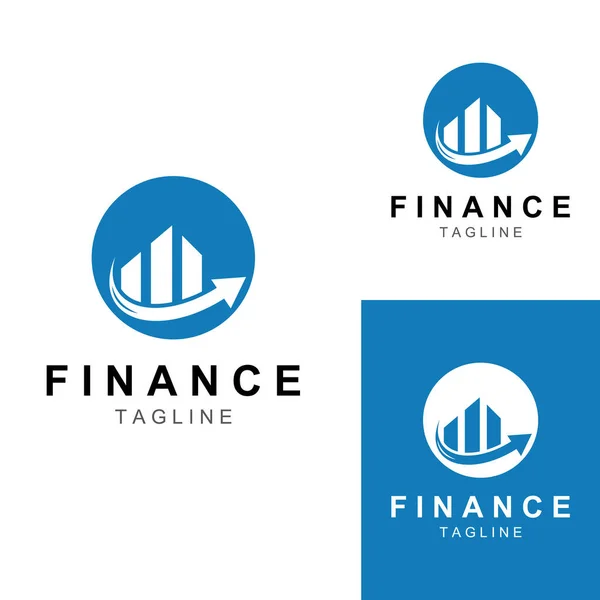 Logo Aziendale Finanziario Logo Grafico Finanziario Logo Dati Relativi Risultati — Vettoriale Stock