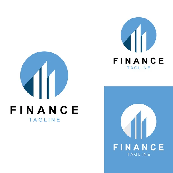 Logo Aziendale Finanziario Logo Grafico Finanziario Logo Dati Relativi Risultati — Vettoriale Stock