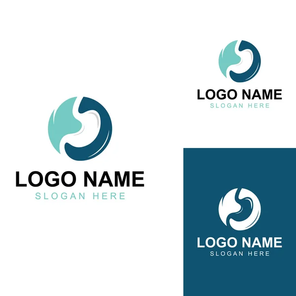 Дизайн Логотипа Уходу Желудком — стоковый вектор
