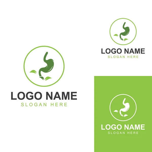 Maghälsa Och Magvård Logotyp Design — Stock vektor