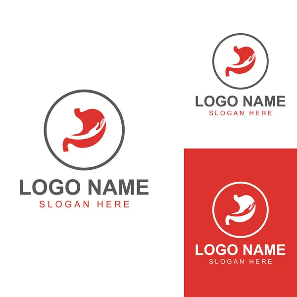 Estômago Saúde Estômago Cuidados Logotipo Design —  Vetores de Stock