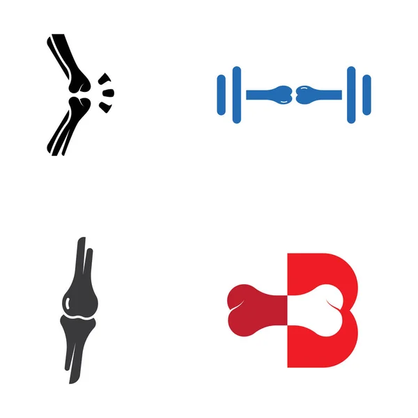 骨のロゴアイコンベクトルデザイン — ストックベクタ