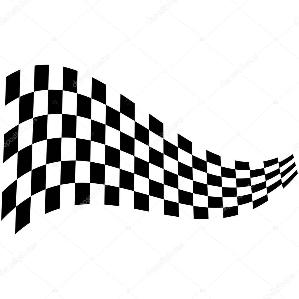 Race flag icon, simple design illustration vector