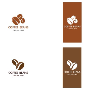 kahve çekirdeği simgesi vektör çizimi şablonu