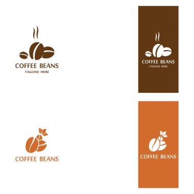 kahve çekirdeği simgesi vektör çizimi şablonu