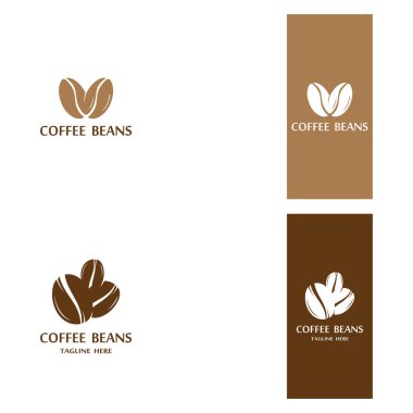 kahve çekirdeği simgesi vektör çizimi şablonu