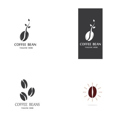 kahve çekirdeği simgesi vektör çizimi şablonu