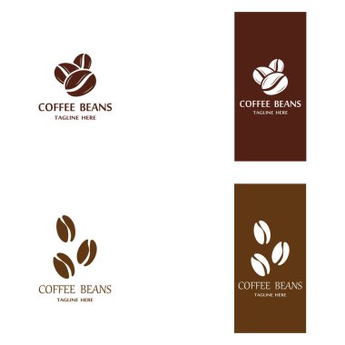 kahve çekirdeği simgesi vektör çizimi şablonu