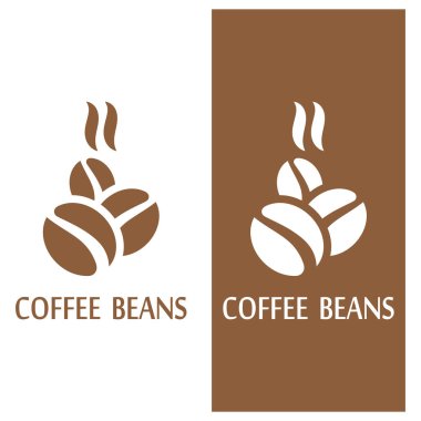 kahve çekirdeği simgesi vektör çizimi şablonu