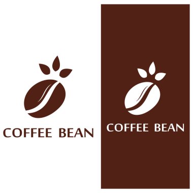 kahve çekirdeği simgesi vektör çizimi şablonu