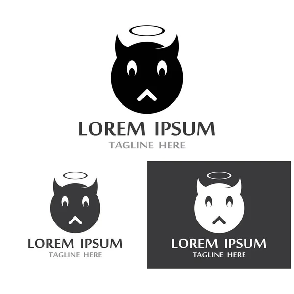 Devil Horn Vector Icon Design Illustration Logo Template — Stock Vector