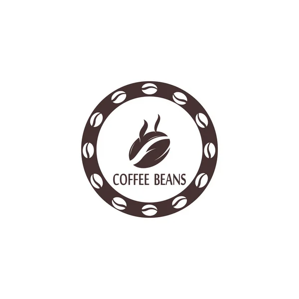 Coffee Bean Icon Vector Illustration Template — Stock Vector