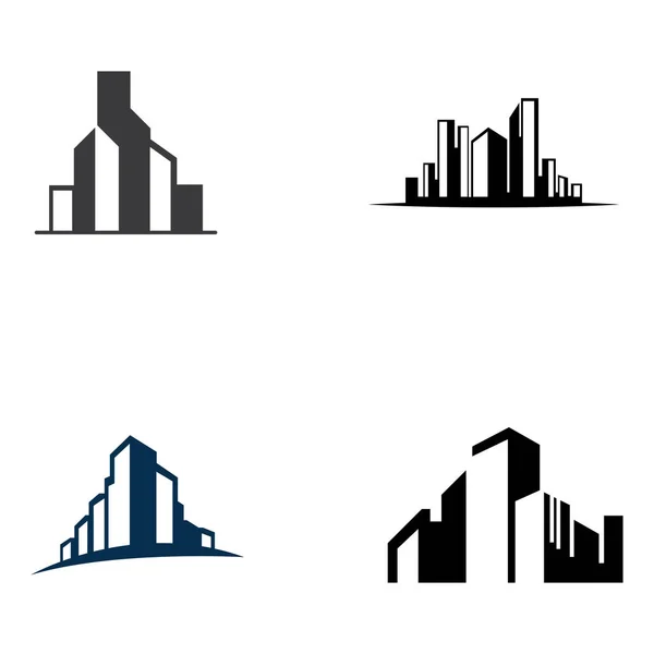 Logo Icono Símbolo Del Skyline Ciudad — Vector de stock