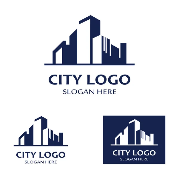 Stadens Skyline Logo Ikon Och Symbol — Stock vektor