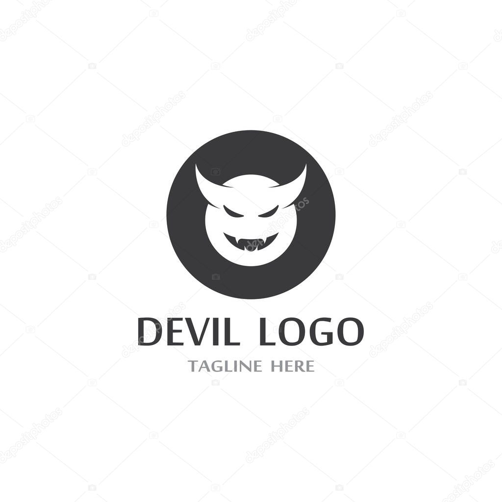 Devil horn Vector icon design illustration logo Template