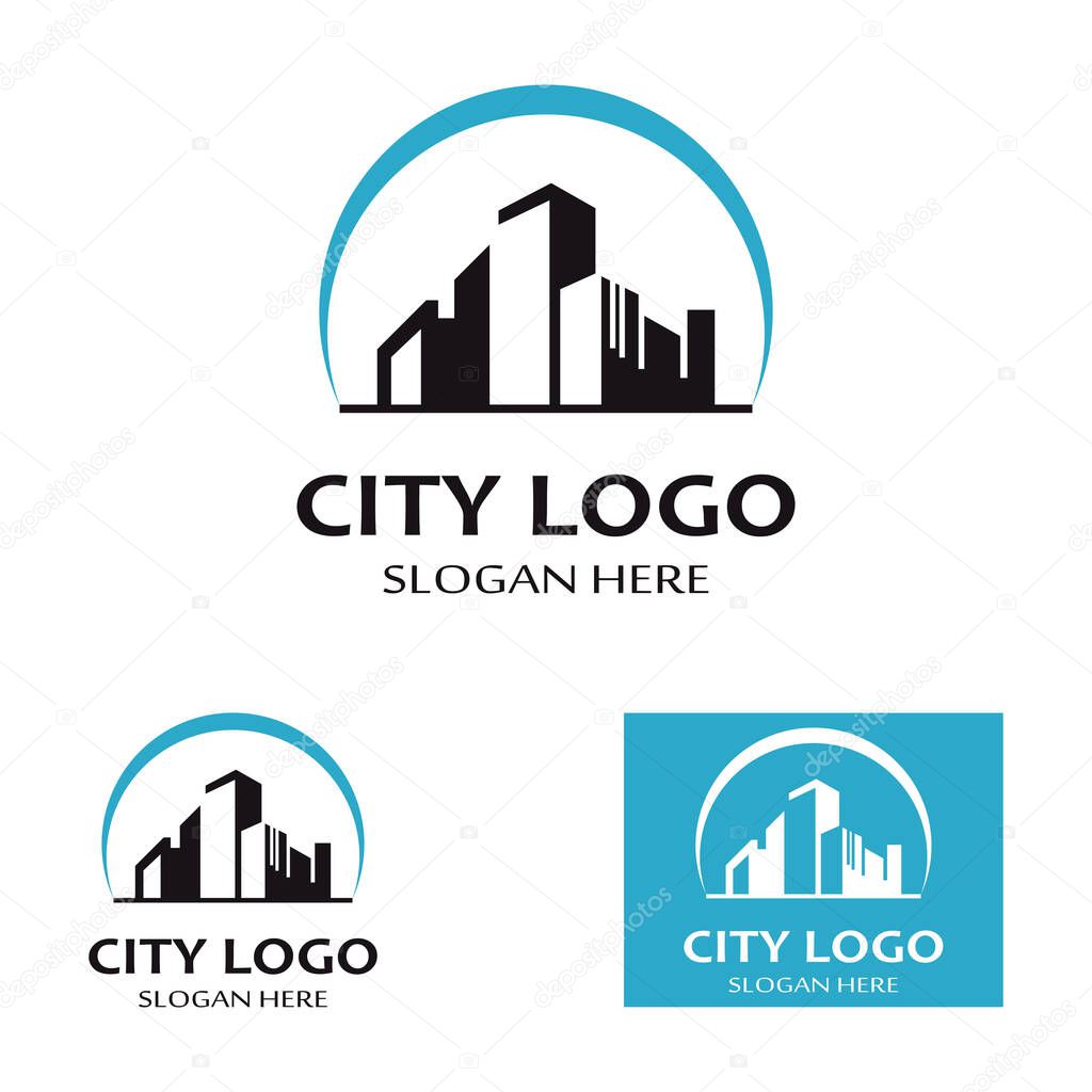 City skyline logo , icon and symbol