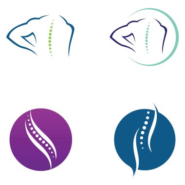 Omurga kontrolü, omurga bakımı ve omurga sağlığı. Modern vektör ikon tasarımı konseptiyle.