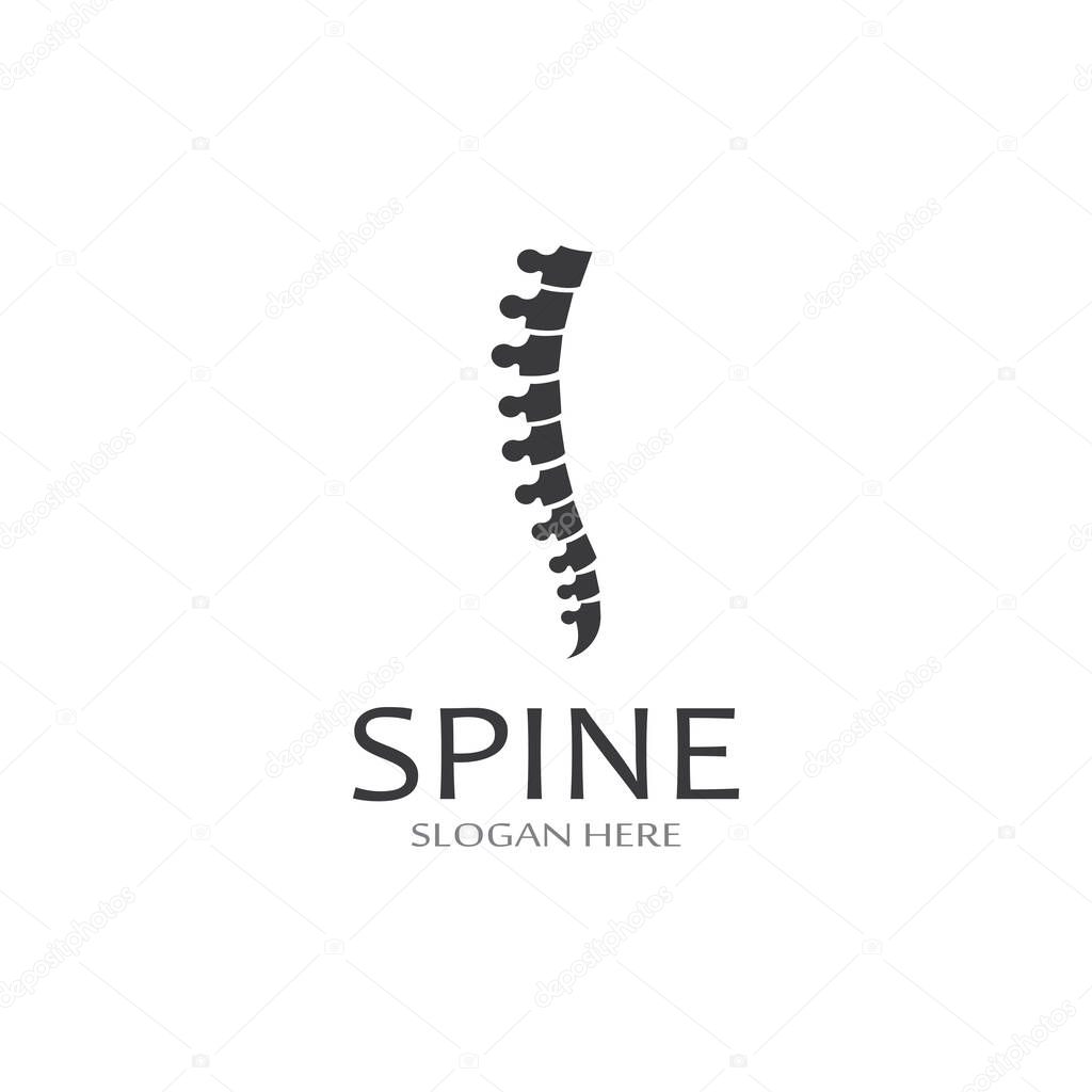 Spinal diagnostics, spine care and spine health.With modern vector icon design concept