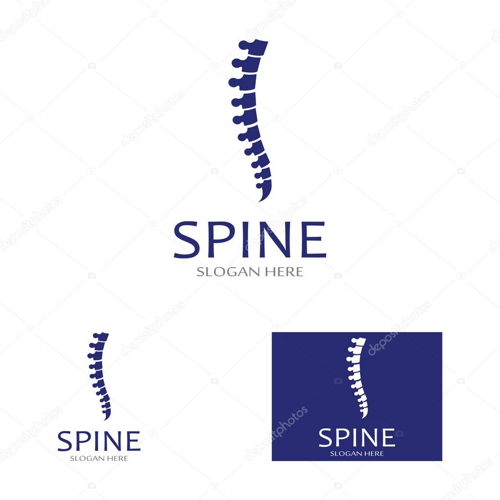 Spinal diagnostics, spine care and spine health.With modern vector icon design concept
