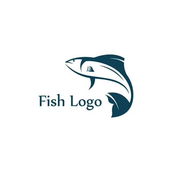 Logo Ryby Rybka Olej Rybny Ikona Restauracji Owocami Morza Koncepcją — Wektor stockowy