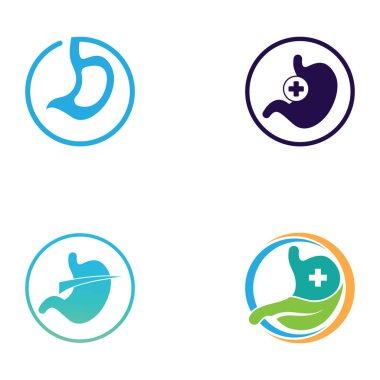 Mide sağlığı ve mide bakım logosu tasarımı