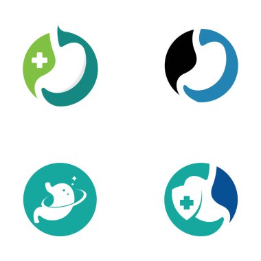 Mide sağlığı ve mide bakım logosu tasarımı