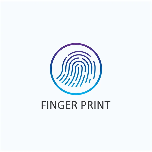 Значок Отпечатка Пальца Простой Современной Иллюстрацией Логотипа — стоковый вектор