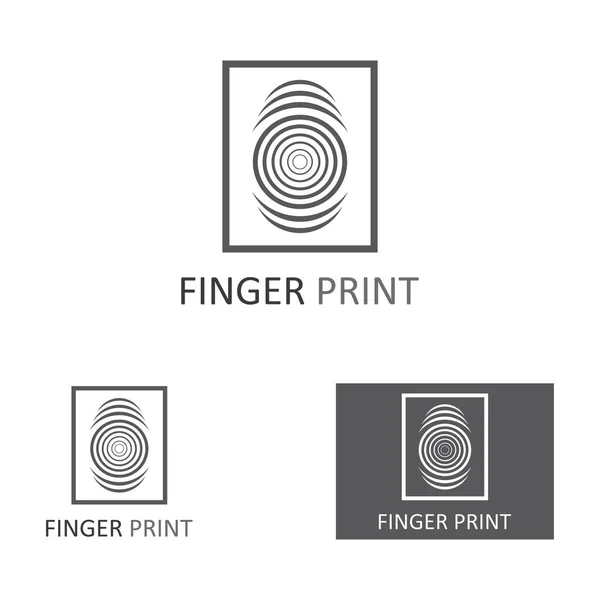 Fingerabdruck Symbol Mit Einfacher Und Moderner Logoabbildung — Stockvektor