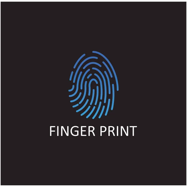 Значок Отпечатка Пальца Простой Современной Иллюстрацией Логотипа — стоковый вектор