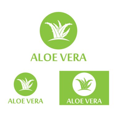 Aloe vera simge logo vektör çizimi 
