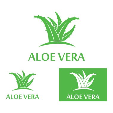 Aloe vera simge logo vektör çizimi 
