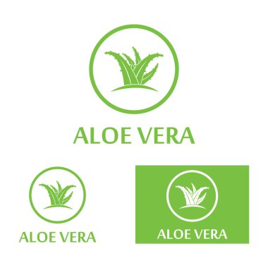 Aloe vera simge logo vektör çizimi 