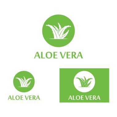 Aloe vera simge logo vektör çizimi 