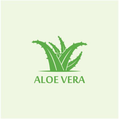 Aloe vera simge logo vektör çizimi 