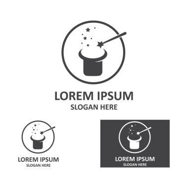 Sihirli şapka yaratıcı simge vektörü 