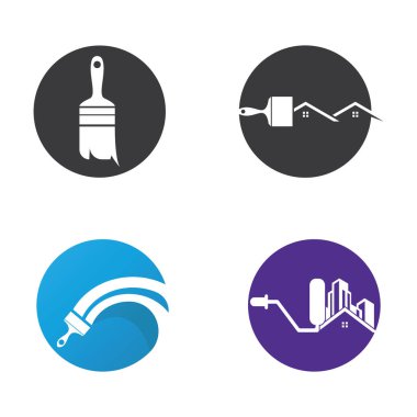 Boya Logo şablonu vektör simge illüstrasyon tasarımı